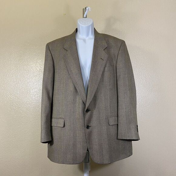 Nino Cerruti Plaid Button Suit Blazer Size 50 - Picture 1 of 14